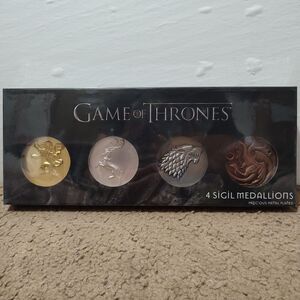 Game of Thrones Limited Edition House Sigil Medallions Collection Set Of 4